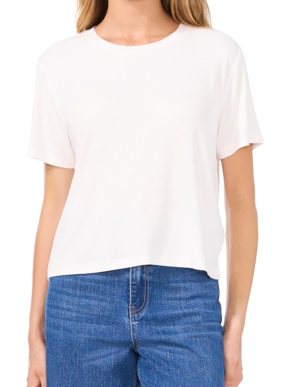 1.State Women's Rib Jersey Crop Boxy Tee